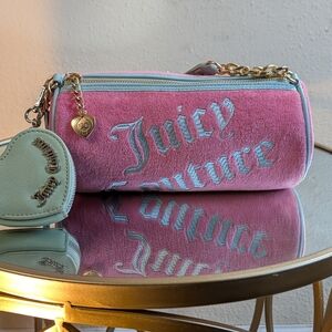 Juicy Couture Y2K Velour Style Barrel Bag 🩵🩷💖🩵🩷💖
